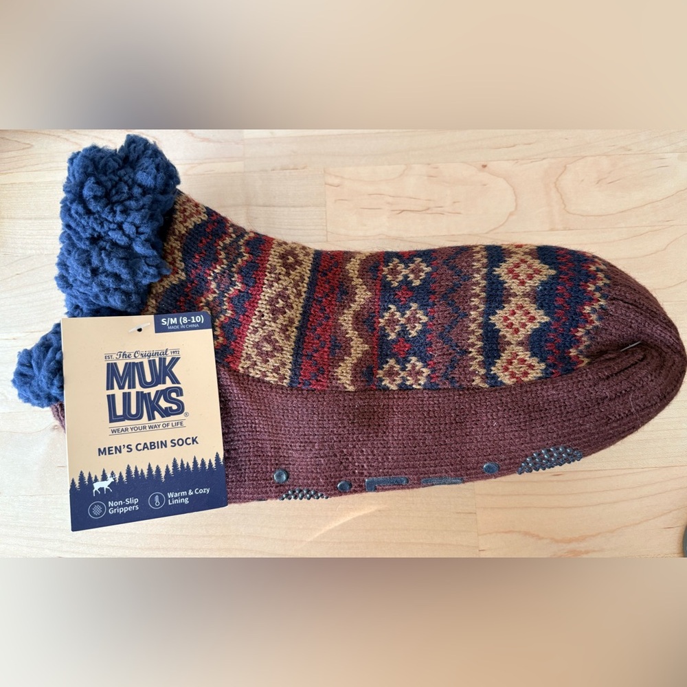 Muk Luks Men’s Cabin Socks - size S/M (8-10)